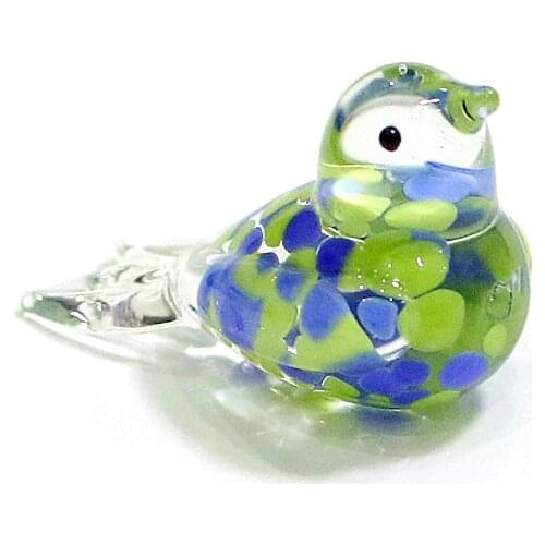 Mini Handmade Glass Bird Figurines Country Style Cute Vivid Animal Craft Ornaments Home Garden Micro Landscape Decor Accessories