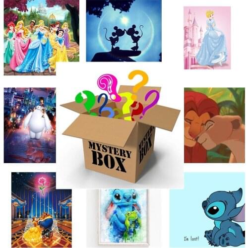Disney Lucky Product Mystery Box 5D Diamond Painting Square/Round Cross Stitch 50000+ Random Varieties