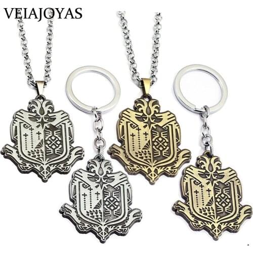 Game Hunter Necklace Pendant Hunter Guild Logo Alloy Keychain Charms Necklaces for Women Men Amulet Jewelry Dropshipping