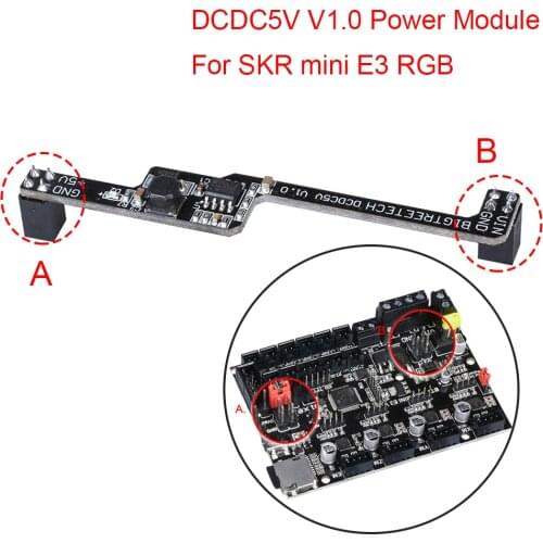 BIGTREETECH DCDC5V V1.0 Power Module 5V Support SKR mini E3 V1.2 Control Board 5V RGB Light Add Lamp Beads For 3D Printer Parts