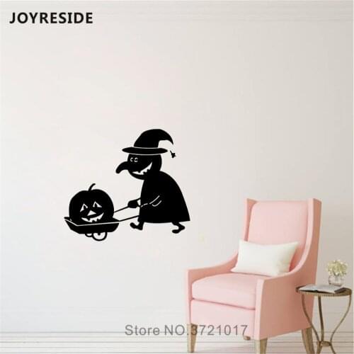 JOYRESIDE Halloween Holiday Wall Decal Pumpkin Snowman Wall Sticker Vinyl Decor Home Nursery Rooms Decor Interior Designed A1100