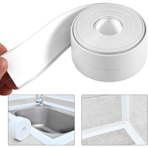 PVC Kitchen Bathroom Anti-mildew Tape For Wall Sealing Strip Waterproof Tape Rust-proof Self Adhesive Tile Crack Repair PVC Tape