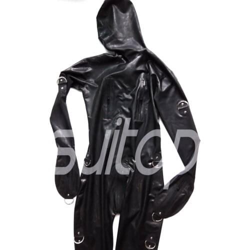 Suitop rubber latex catsuit full cover bodysuit for men