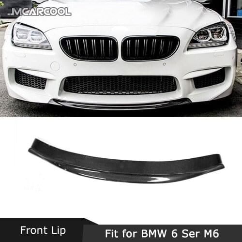 Carbon fiber Black Front Bumper Lip Spoiler Fit for BMW 6 Series F06 F12 F13 M6 2013 2014 2015 2016 2017 2018