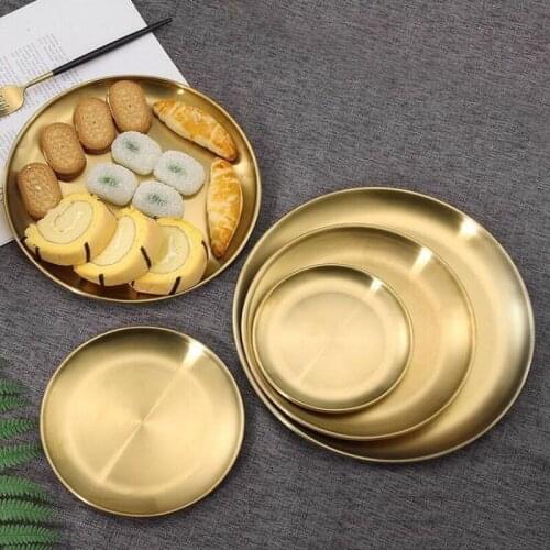 New Type Gold Color Camping Use 14cm 17cm Plate Free Shiping with Low Price High Quality