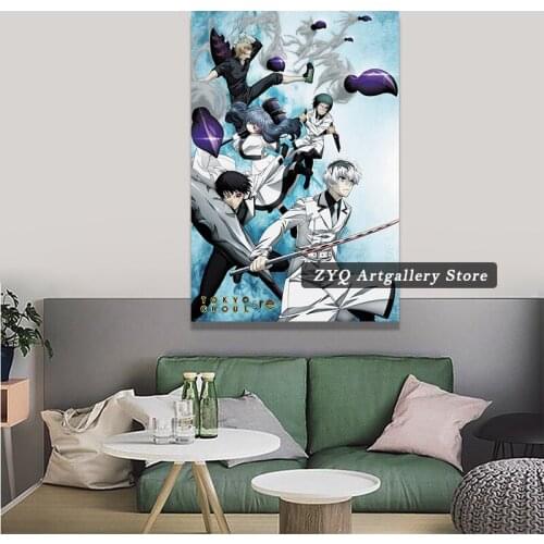 Tokyo Ghoul Re Anime Manga TV Show Poster Print Canvas Painting For Living Room Framework Artwork