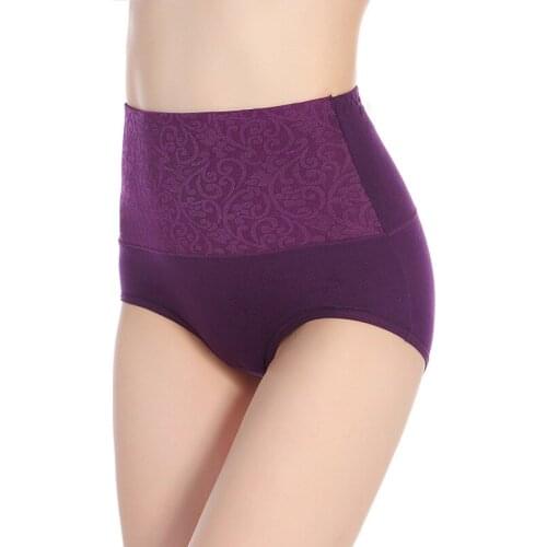 Postpartum High-Waist Cotton Womens Panties 4XL Shapewear Solid Color Briefs Female Elasticity Panties Underwear Intimates