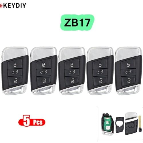 5PCS/LOT KEYDIY Universal Smart Key ZB17 for KD900 KD-X2 Car Key Remote Replacement Fit More than 2000 Models