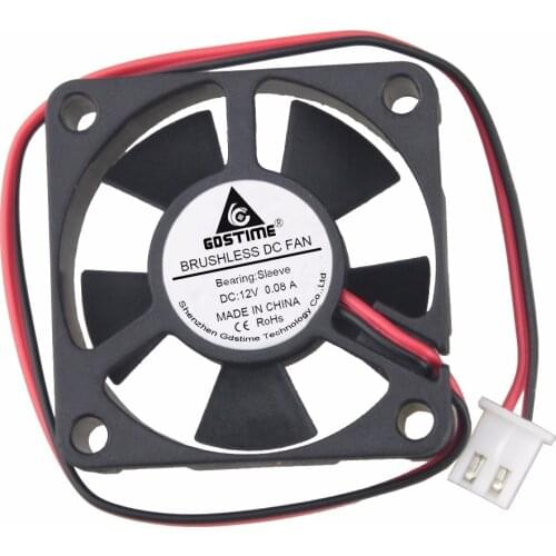 Gdstime 50 Pieces 2Pin 3.5cm 35x35x10mm DC 12V Brushless Cooler Cooling Fan 35mm x 10mm 3510