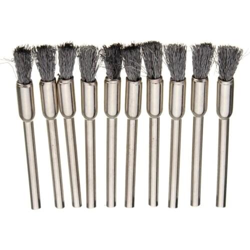 30pcs Wire Brush Wheel Cup Clean Brass & Steel & Nylon Mini Wire Brush Rotary Brush Steel For Dremel Rotary Tools