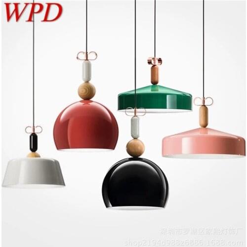 WPD Colorful Pendant Light Contemporary Simple LED Lamps Fixtures For Home Decorative Dining Room