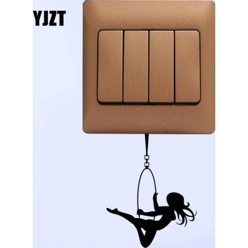 YJZT Circus Artist Naked Girl Sexy Woman Vinyl Wall Decal Decor Switch Sticker Animal 8SS-2575