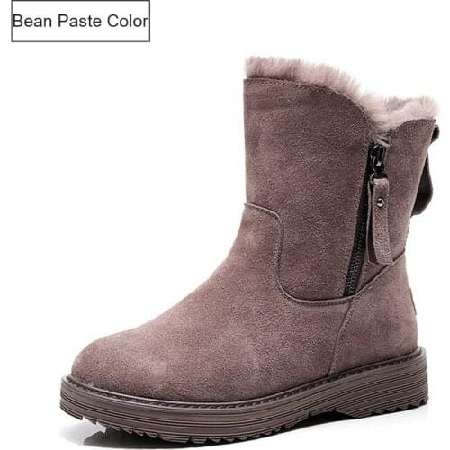 Winter Thick Warm Snow Boots Women 2021 New Boots British Style Martin Boots Ins Style Suede Non-Slip Wear-Resistant Short Boots