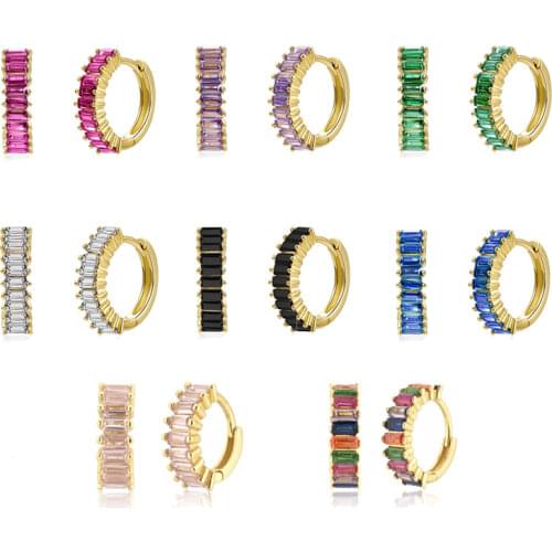 Pendientes Plata 925 Silver Earrings For Women Bohemian Huggies Colorful Earrings Hoops Fine Jewelry Joyero Simple Gift