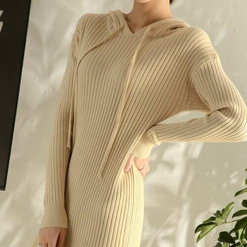 Ultra-long Over-the-knee Sweater Womens Loose Turtleneck Cashmere Sweater In 2021 with Bottoming Shirt Long Dress Thickened