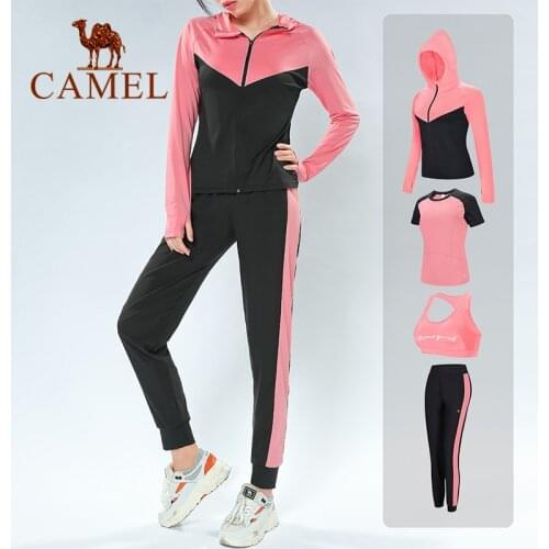 Camel Fashion Yoga Suit Women Clothing Womens Tracksuit Sport Cloth Female Four-piece Autumn Winter Running Clothes