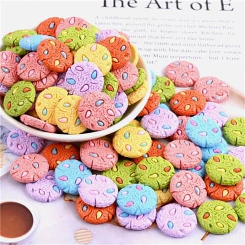 10pcs Kawaii Candy Biscuit charms Food flatback hair jewelry Children bracelets DIY necklace earrings Funny resin flatback