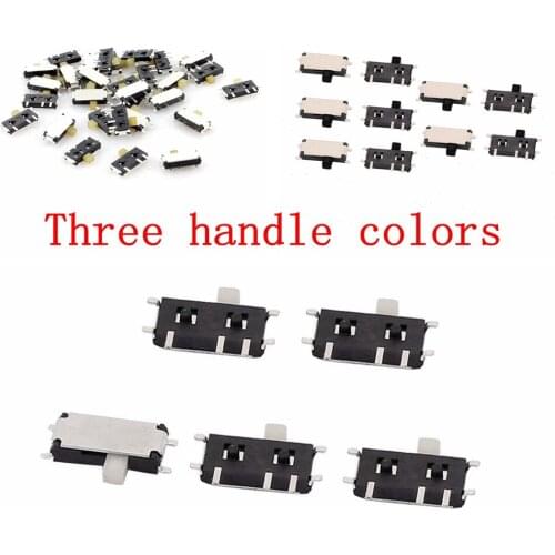 50PCS On/Off 2 Position 1P2T SPDT Horizontal Miniature SMT SMD Slide Switch CZYC