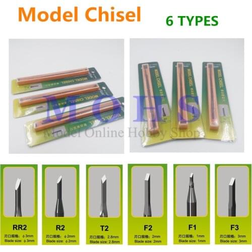 6 Style Model Tools Series Hobby Design Knife 09923 ~ 09928 Model Chisel F1 F2 F3 T2 R2 RR2 Model Sharpener Carving Knife Graver
