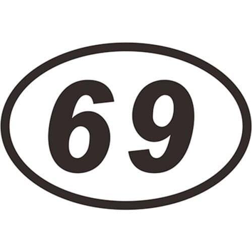 69 SIXTY-NINE OVAL number JDM vinyl car sticker decal sticker Motocross