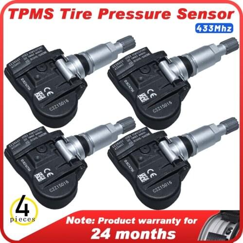 4X Car TPMS Tire Pressure Sensors For JAGUAR S-Type 2005-2008 XJ Series 2010-2012 XK Series 2010 2011 2012 C2Z15016 433MHz