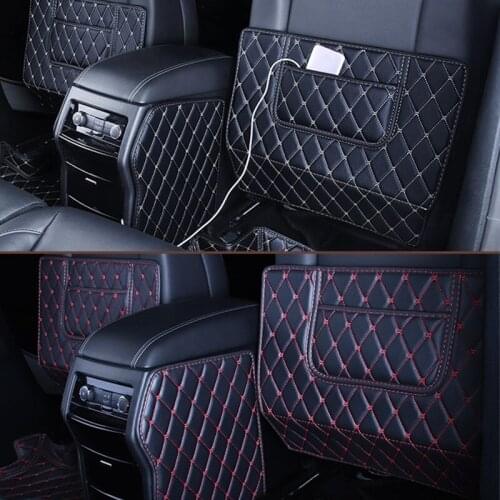 Car armrest box Back row anti kicking pad holster Artificial Leather For FORD EDGE 2015 2016 2017 2018