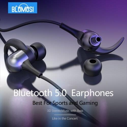 Wireless Headphones Bluetooth 5.0 Headset High Quality 3D Stereo Music Sound Neckband with Mic For Smartphone and Sports