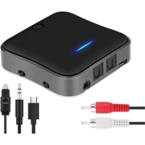Bluetooth 5.0 Transmitter Receiver APTX HD LL Bt Audio Music Wireless USB Adapter 3.5mm 3.5 AUX Jack/SPDIF/RCA for TV PC