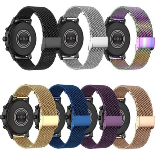 Stainless Steel Watchband Bracelet For Samsung Galaxy watch 46mm Gear S3 For Huawei watch GT 2e Honor Magic Amazfit GTR 47mm