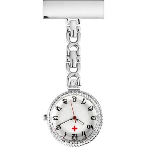 Nurse Watches Fob Pocket Watches Nursing Gift Lapel Silver Quartz Clock Brooch Doctor Relogio Dropshipping
