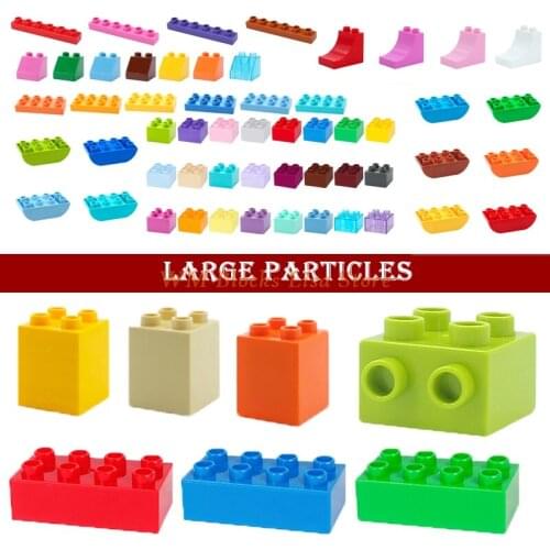 Large Particles Building Blocks Puzzle Color Cognition Creativity MOC Bricks Early Education Montessori Baby Toys Children Gifts