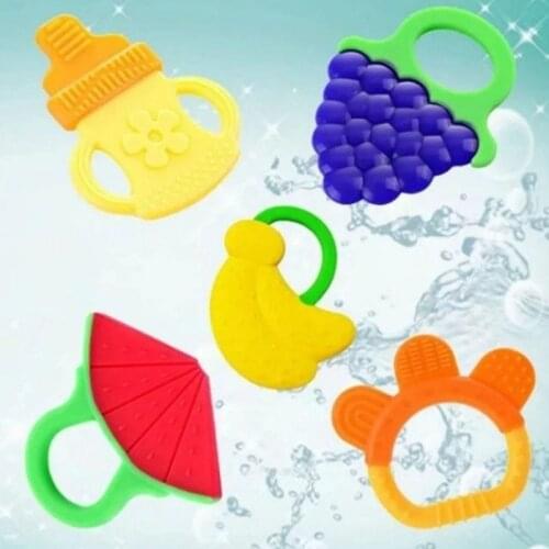 Baby Girl Teether Nipple Fruit Food Feeding Pacifier Silicone Teethers Safety Feeder Bite Food Nipple Teether Oral Care