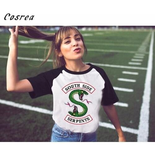Riverdale Sweatshirts Costume South Side Serpents Riverdale SouthSide Shirt Splice T-shirt Top Boys Girls Men Woman