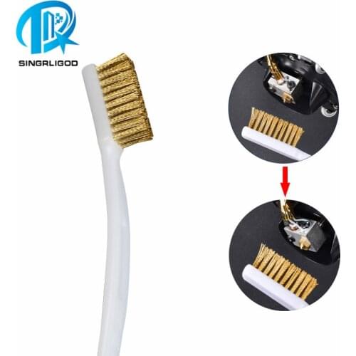 3D Printer Cleaner Tool Copper Wire Toothbrush Copper Brush Handle For Nozzle Block Hotend Cleaning Hot Bed Cleaning Parts