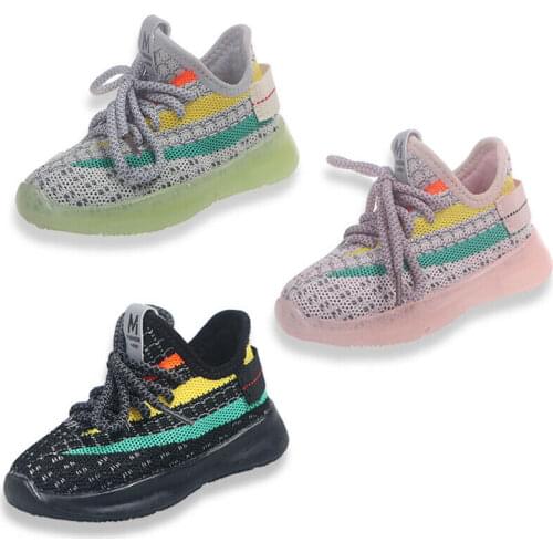 New Baby Sneakers 2020 Fashion Children Flat Shoes Infant Kids Baby Girls Boys Stretch Mesh Sport Run Sneakers Shoes