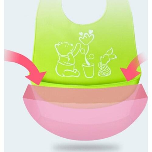 Summer Adjustable Waterproof Bib Cartoon Prints Kids Silicon Bib Baby Bib Childrens Baby Feeding Tools Boy Girl Bibs apron