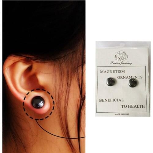 1 Pair Magnetic Slimming Earrings Lose Weight Magnetic Health Jewelry Acupoints Earring Magnetic Therapy #95071