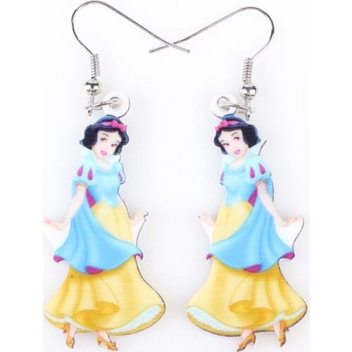 Newei Long Drop Brand Lovely Mullti Princess Earrings Acrylic New Animal Jewelry Girls Women Cartoon Earrings Accessories