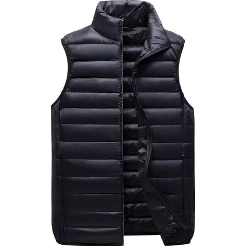 2021 new Autumn Winter men Jackets Thick Vests Man Sleeveless Coats Male Warm Cotton-Padded Waistcoat Men Gilet