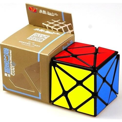 New YongJun YJ Axis Magic Cube Change Irregularly Jinggang Speed Cube with Sticker YJ 3x3x3 Black Body Cube New