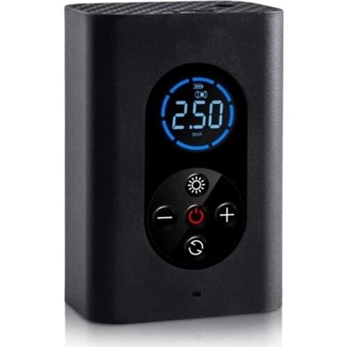 Portable Tire Inflator Electric Bike Pump Tire Pump Handheld Air Pump Compressor,With LCD Display Emergency LED Light