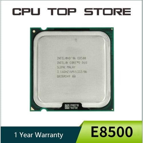 Intel Core 2 Duo E8500 Processor SLB9K SLAPK 3.16GHz 6MB 1333MHz Socket 775 cpu
