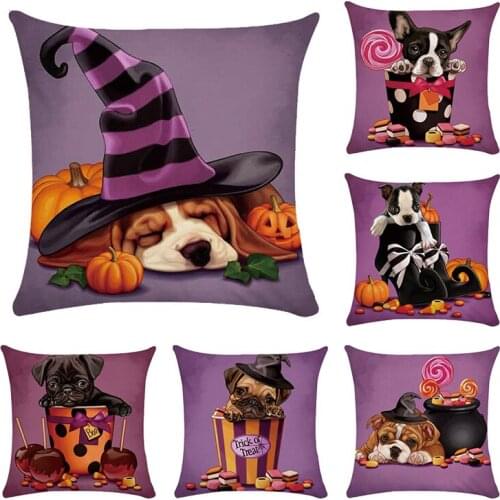 Merry Christmas Santa Claus Flag Dog Letter Cushion Cover Xmas Ambience Square Throw Pillow Case Sofa Home Decor almofadas CR148