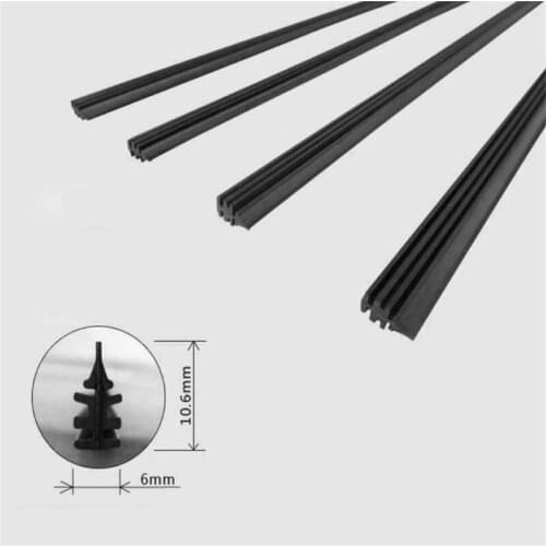 2pcs Universal Car SUV Silicone Frameless Windshield Wiper Blade Refill Boneless Wiper Blade Wiper Strip Wiper Strip Accessories
