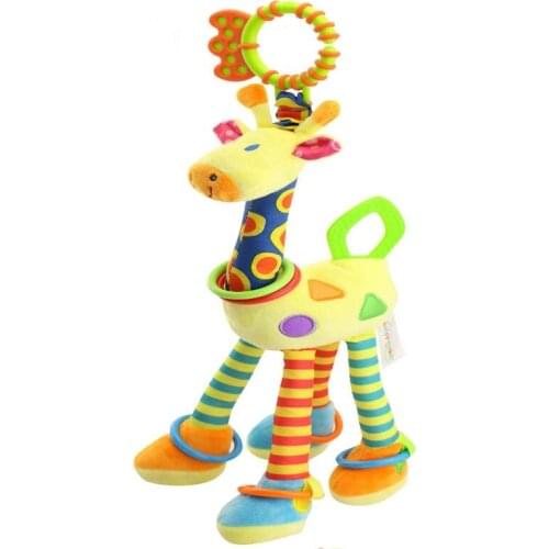 JJOVCE Cute Infant Baby Crib Bed Hanging Toys Stroller Rattles Educational Plush Giraffe Toys For Children Newborn 0-12 Months
