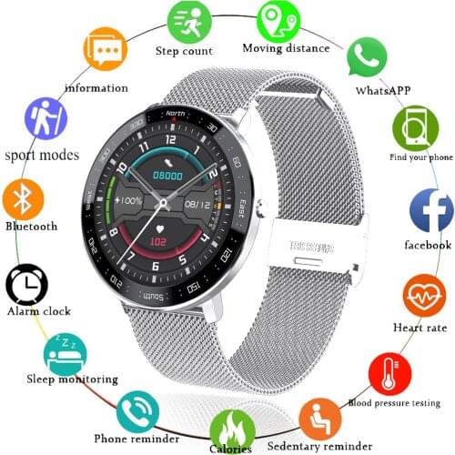 LIGE Fashion Smart Watch Women Heart Rate Blood Pressure Sport Multifunctional Waterproof Men Woman Full Touch Screen Smartwatch