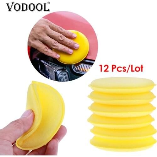 VODOOL 12Pcs/Lot Car Wash Wax Sponge Pad Auto Body Coating Waxing Polishing Applicator Detailing Interior Care Sponge Pads Tool