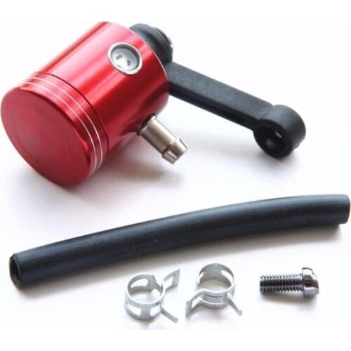 Rear Brake Clutch Tank Gray Motorcycle Fluid Reservoir Oil Cup For Honda Kawasaki Suzuki Yamaha Billet Aluminum Red 10 Pcs