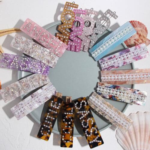 Flatfoosie New Trendy Letter Print Hair Clips for Women Girls Party Resin Leopard 2019 Bohemian Wedding Hair Pins Hair Jewelry
