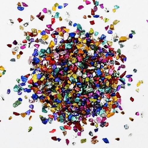 12Colors 3D Nail Stones Broken Glass Nail jewelry Fashion Charm DIY Small Gravel Nail Art Glitter Rhinestone Decorations H